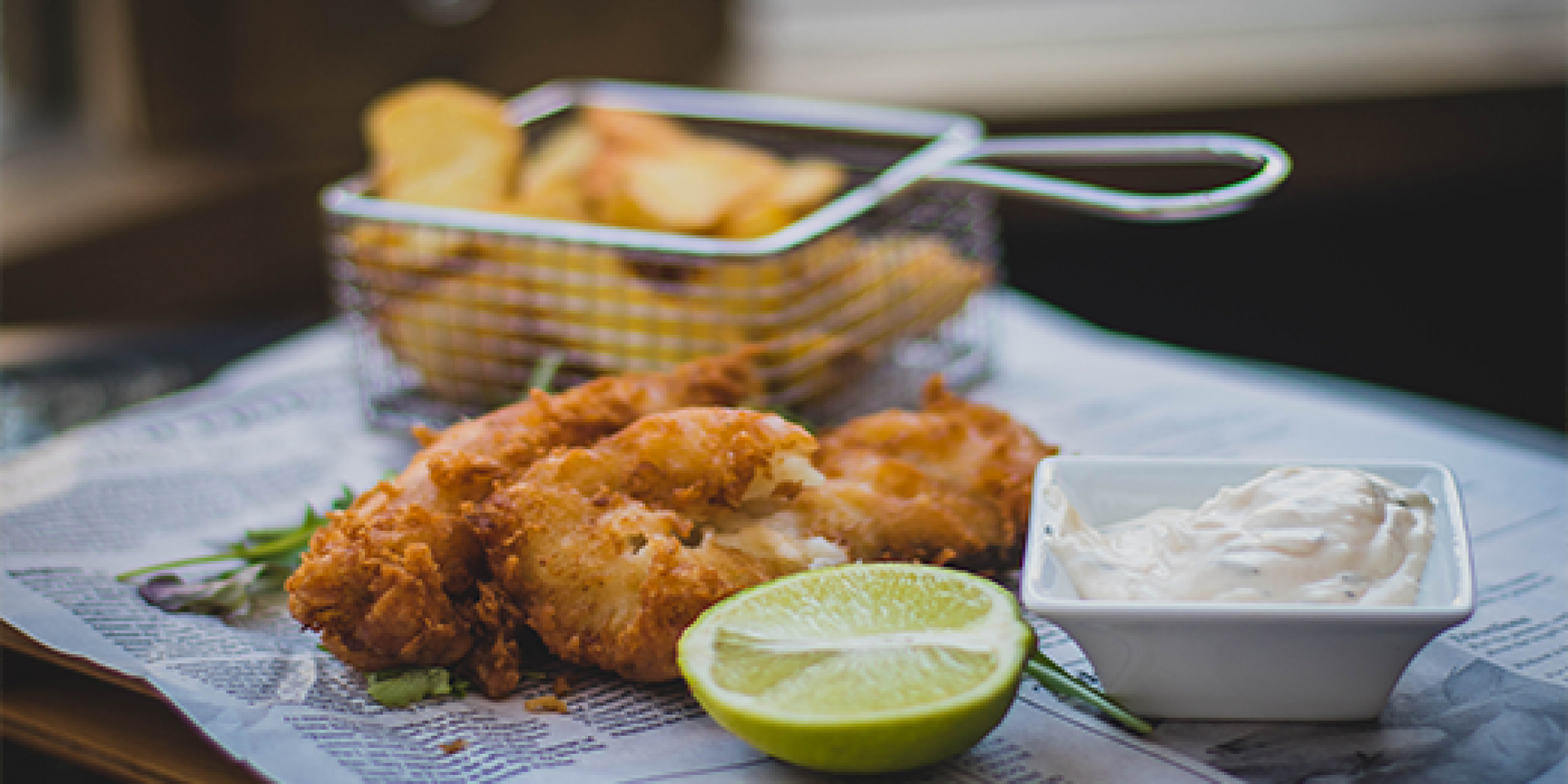 London Christmas Lights with Fish & Chips
